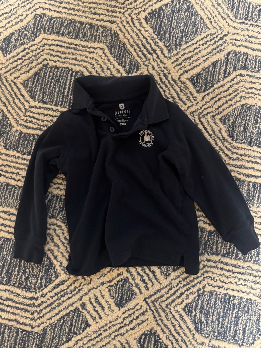 Primrose Navy Long-Sleeve Polo Shirt
